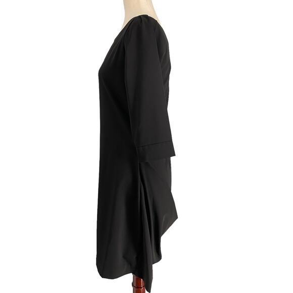 Elm Design Icelandic Artsy Lagenlook Draped Little Black Dress 1 Chic Minimalist - Picture 4 of 10